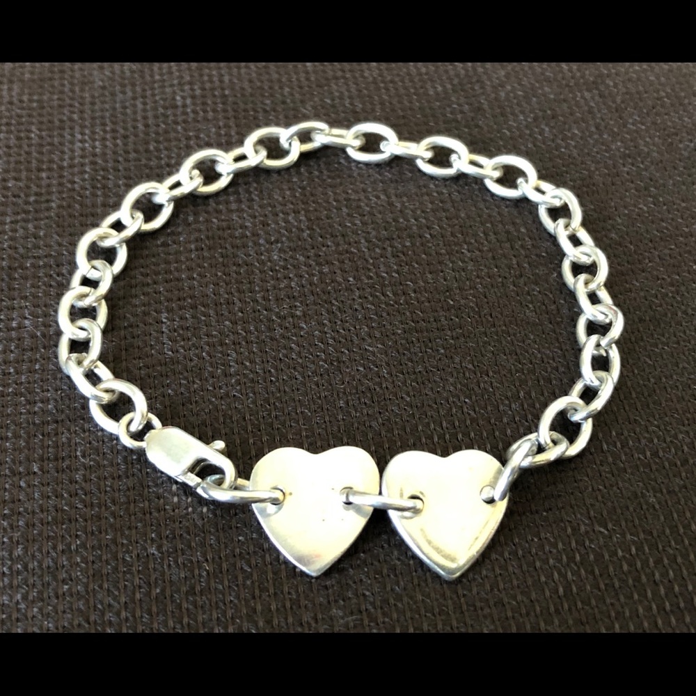 🔥SALE🔥 Double Heart Sterling Silver Bracelet
